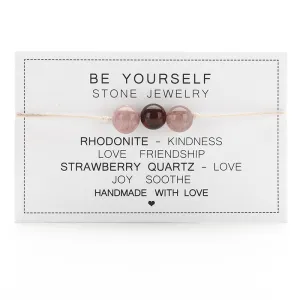 Adjustable 'Be Yourself' Natural Stone Wish / Friendship Bracelet