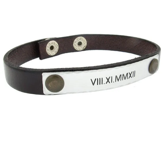 Adjustable Custom Engraved Bracelet for Dad