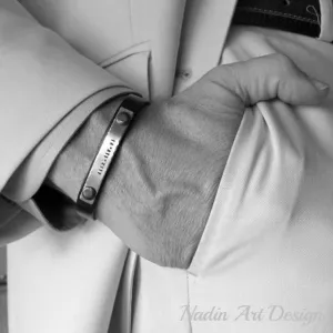 Adjustable Custom Engraved Bracelet for Dad