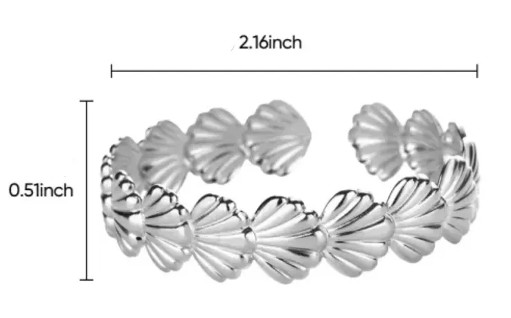 Adjustable Stainless Steel Beachy Cuff Bracelet