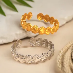 Adjustable Stainless Steel Beachy Cuff Bracelet