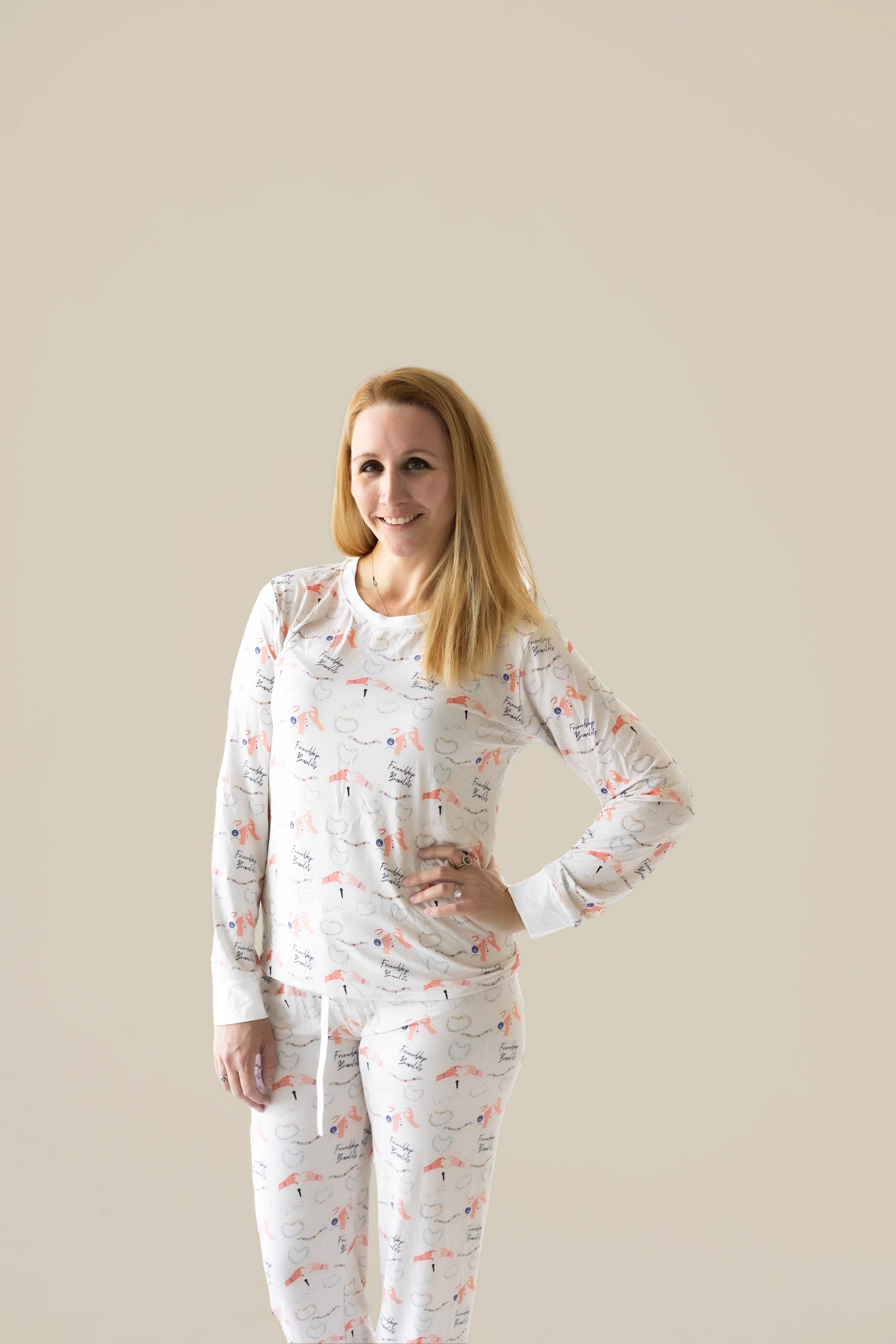 Adult Women's Friendship Bracelets Bamboo Pajama Set