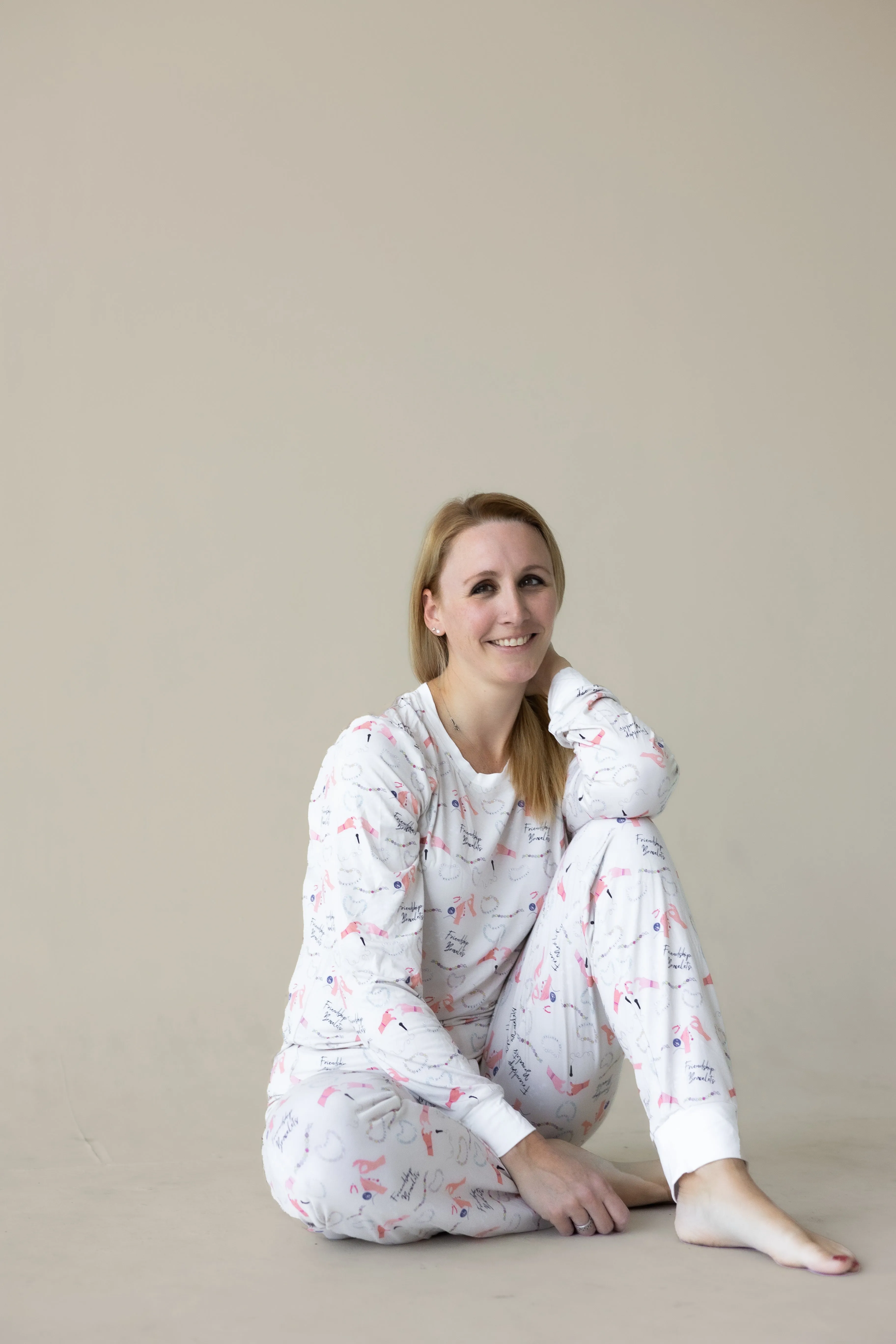 Adult Women's Friendship Bracelets Bamboo Pajama Set