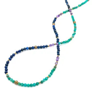 Amazonite, Amethyst & Lapis Gemstone Bead Necklaces