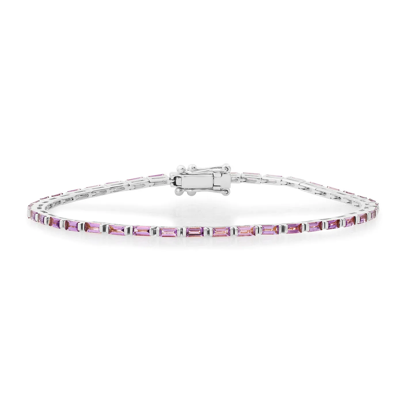 Amethyst Baguette Tennis Bracelet
