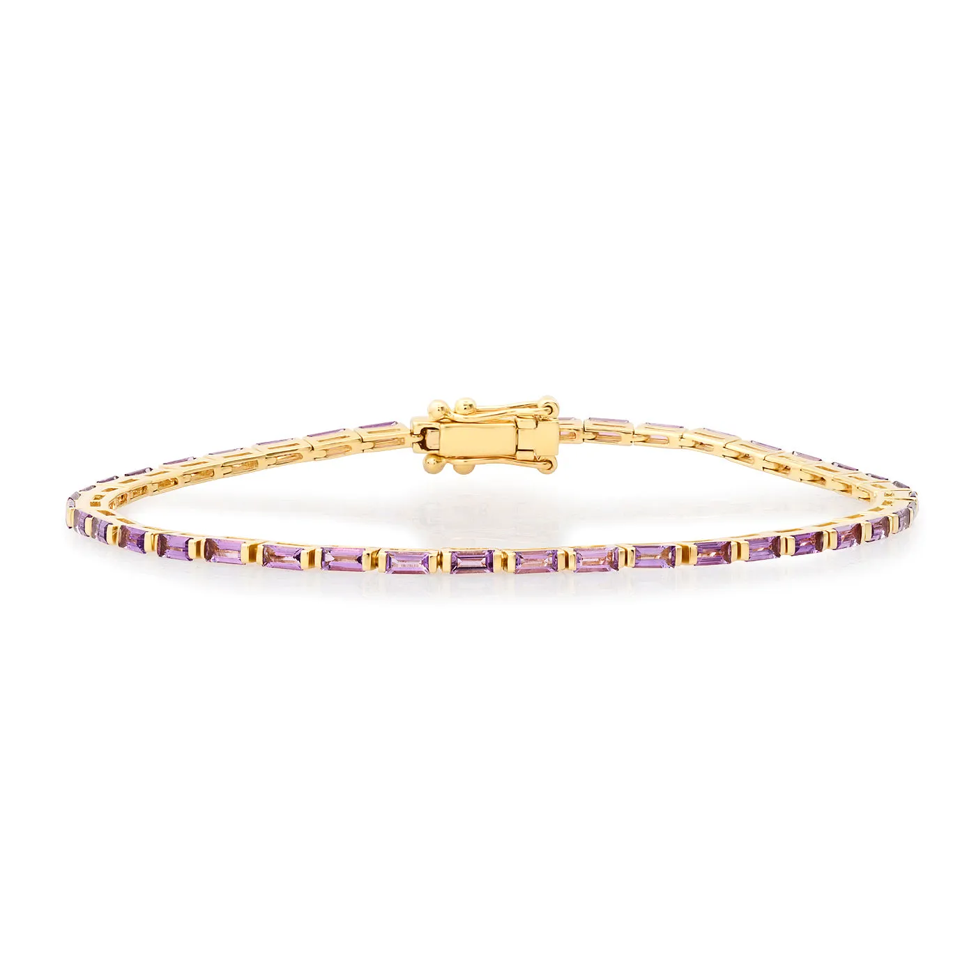 Amethyst Baguette Tennis Bracelet
