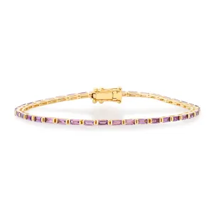 Amethyst Baguette Tennis Bracelet