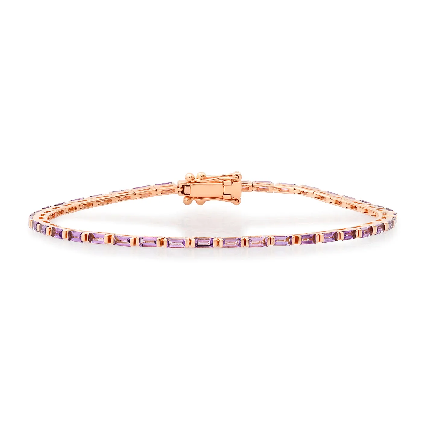Amethyst Baguette Tennis Bracelet