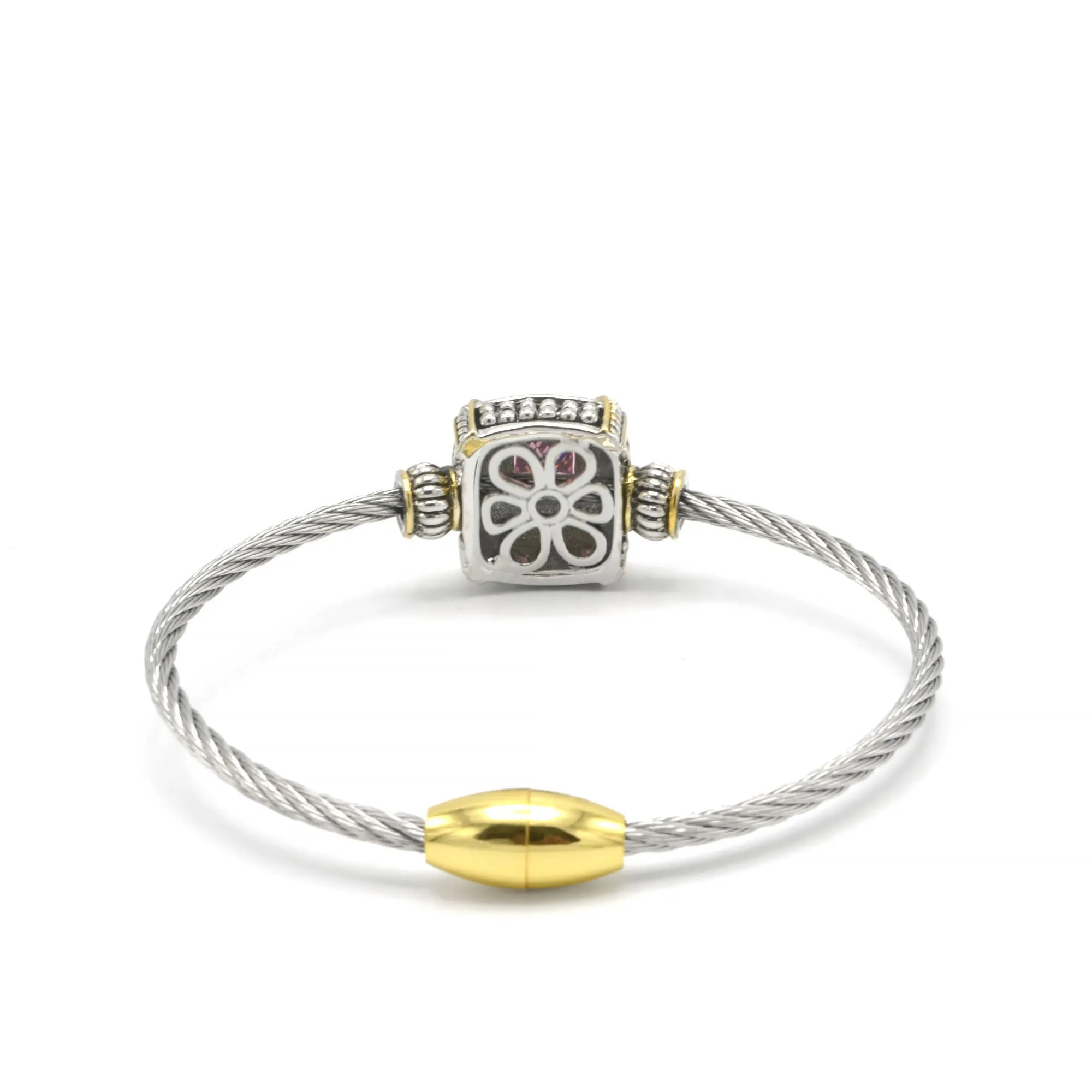 AMETHYST CRYSTAL CLASSIC CABLE BRACELET #93012BR-AM(FB8)