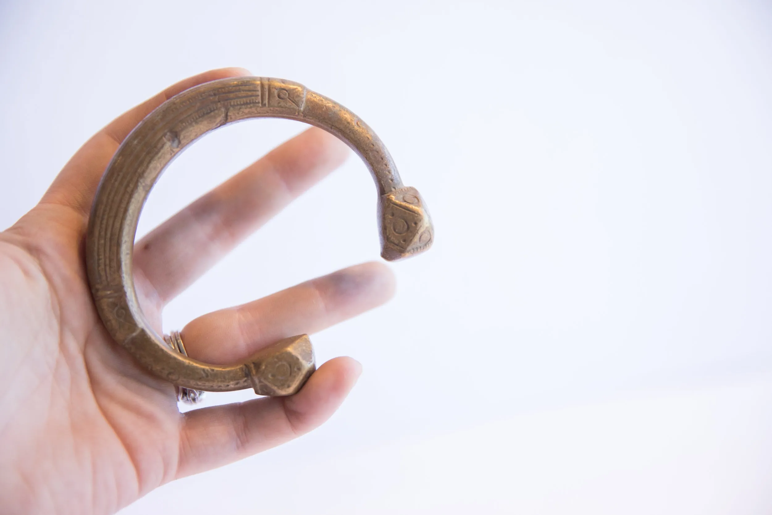 Antique African Snake Cuff Bracelet