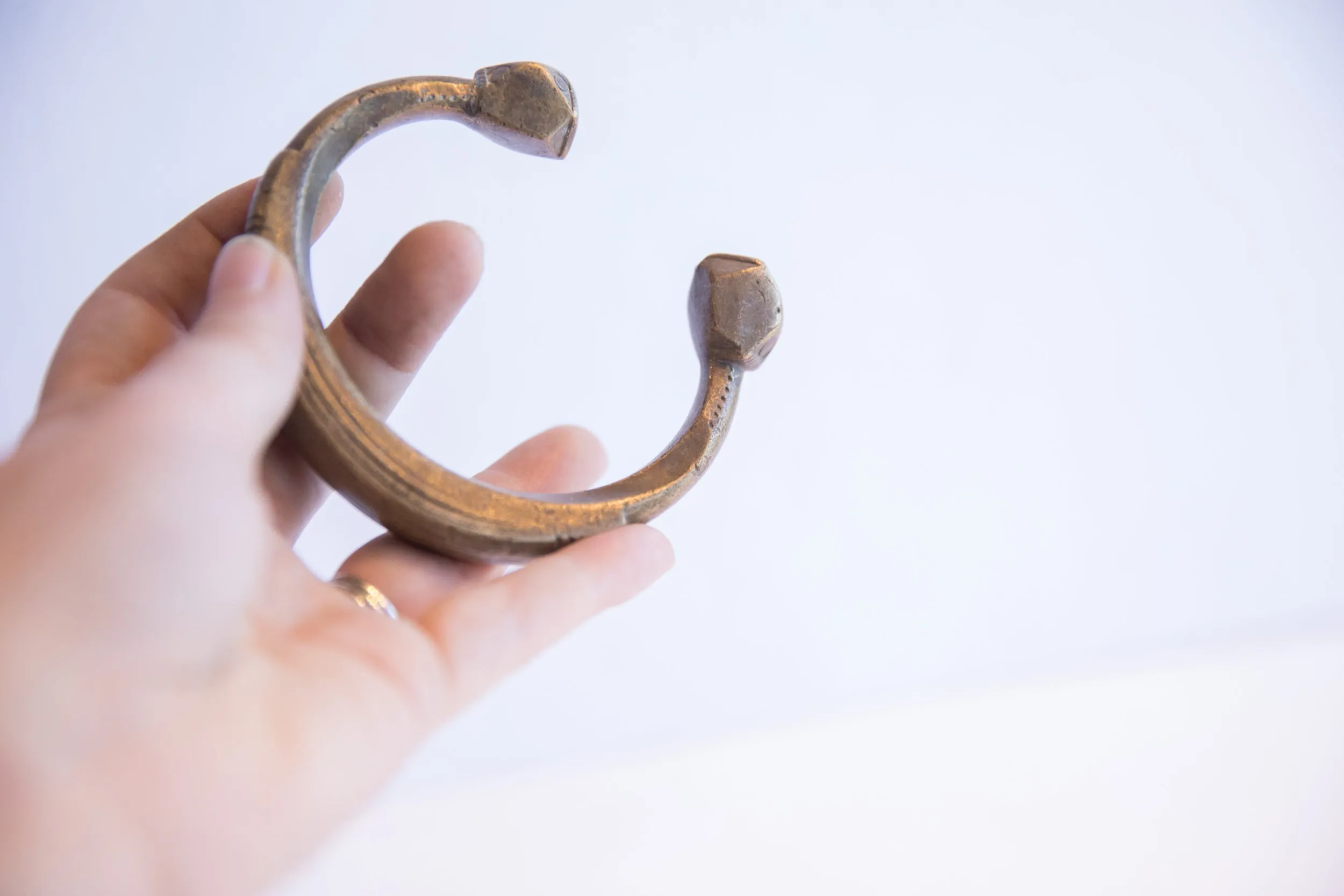 Antique African Snake Cuff Bracelet