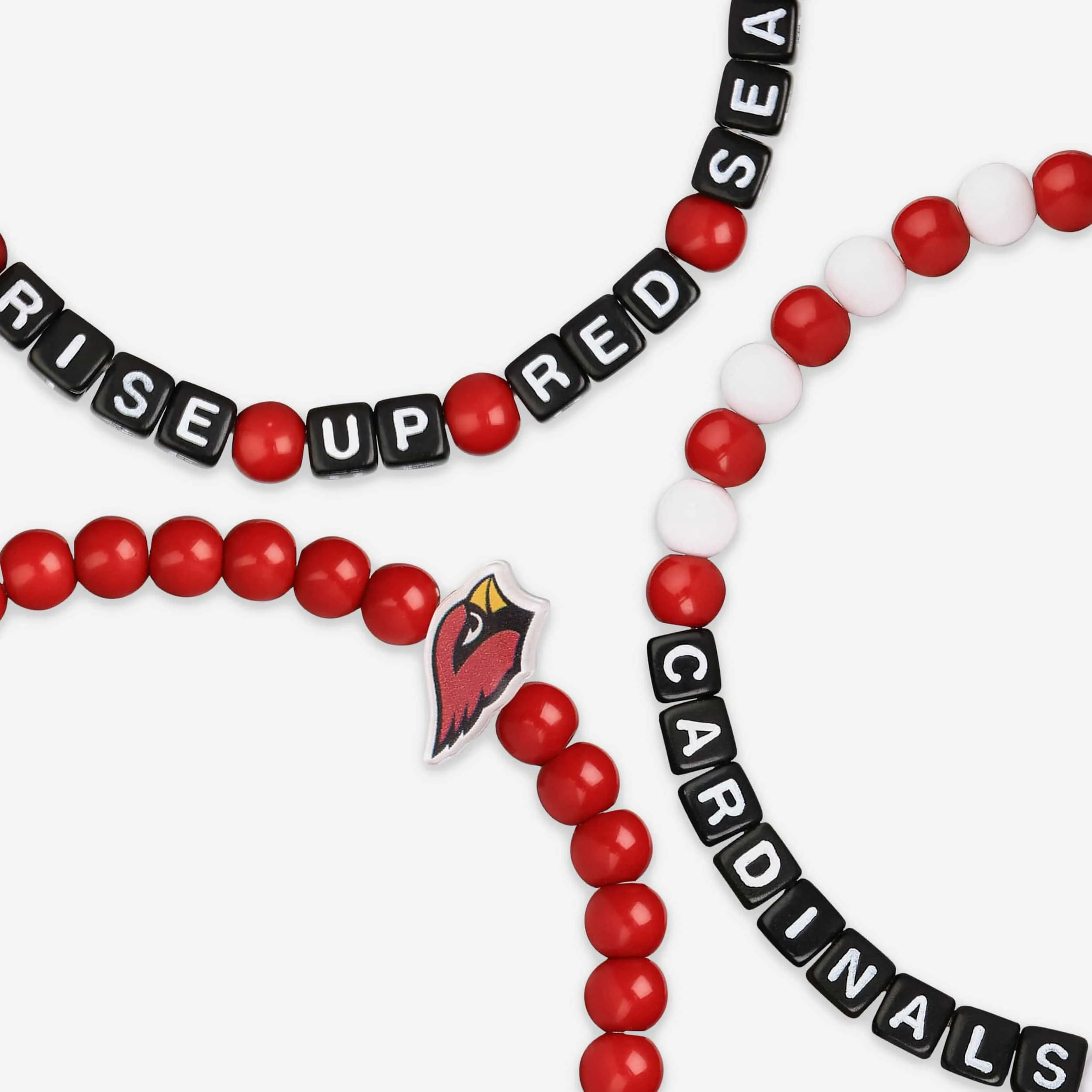 Arizona Cardinals 3 Pack Beaded Friendship Bracelet