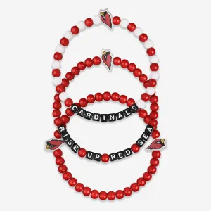 Arizona Cardinals 3 Pack Beaded Friendship Bracelet
