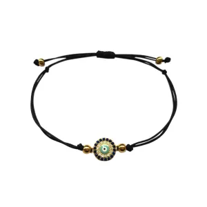 Atelier All Day Evil Eye Black String Bracelet