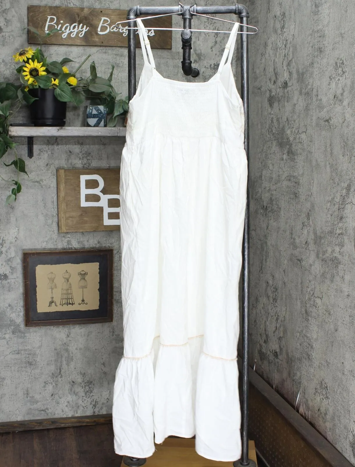 Ava & Viv Women's Plus Size Sleeveless Embroidered Bodice Dress 79ZYE White X
