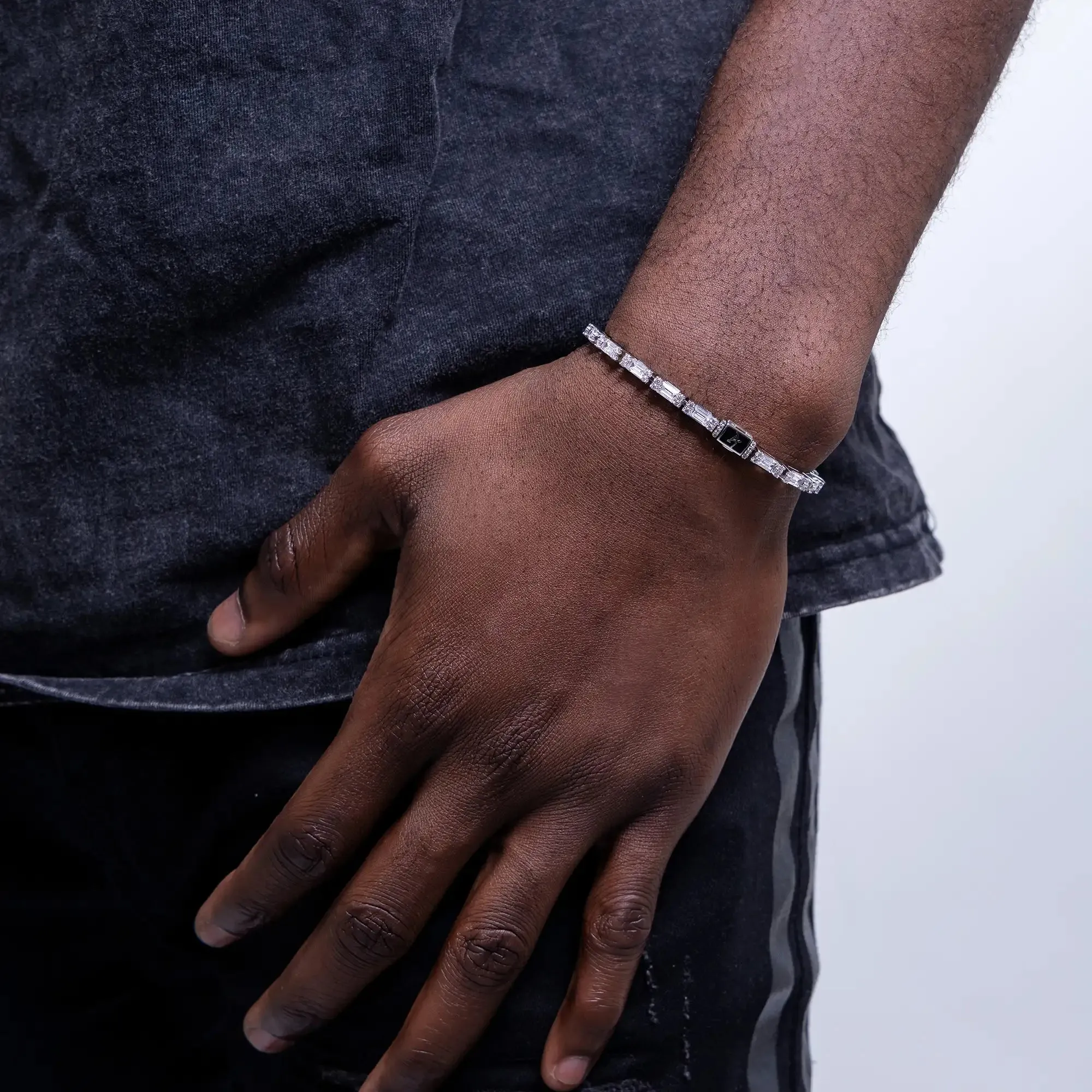 Baguette and Round Cut Tennis Bracelet - 3mm