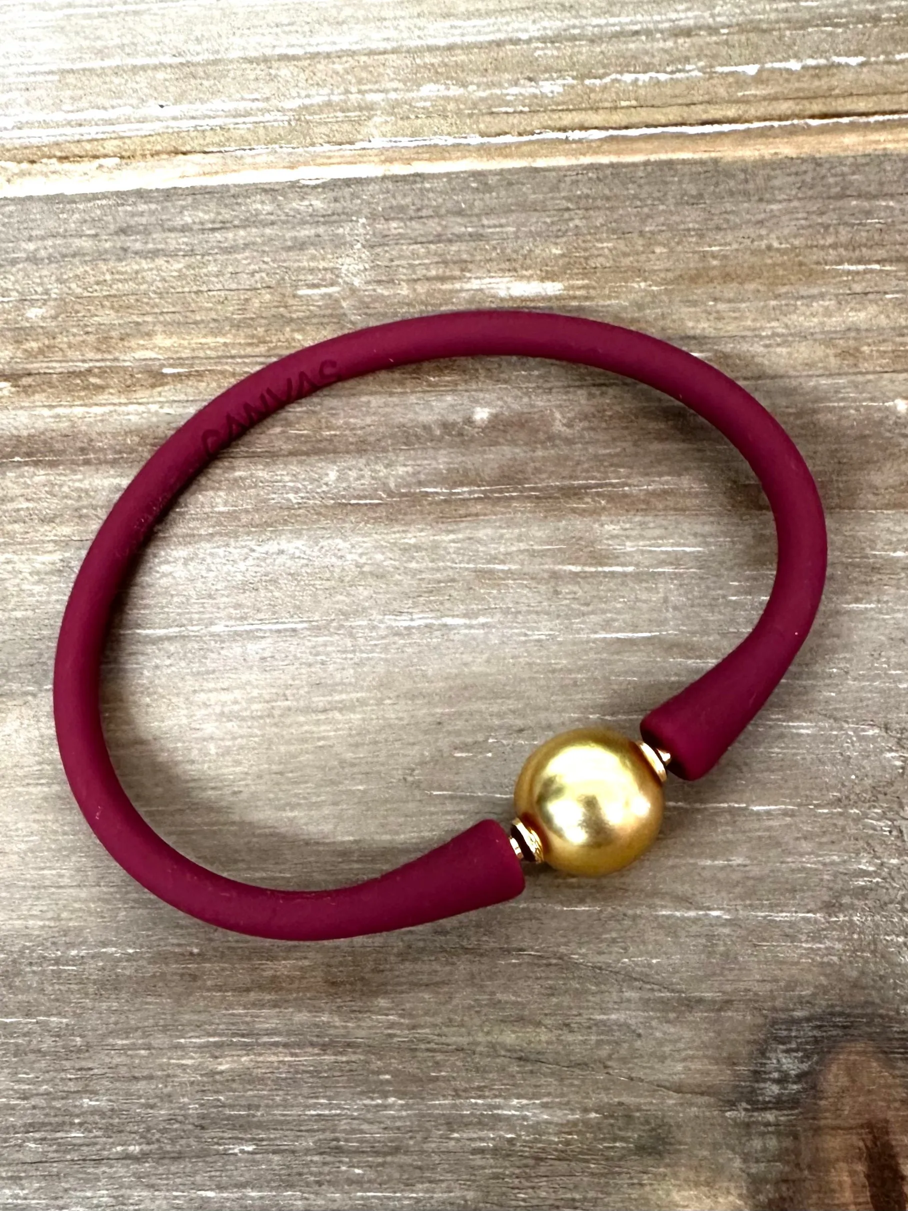 Bali Gold Beaded Silicone Bracelets