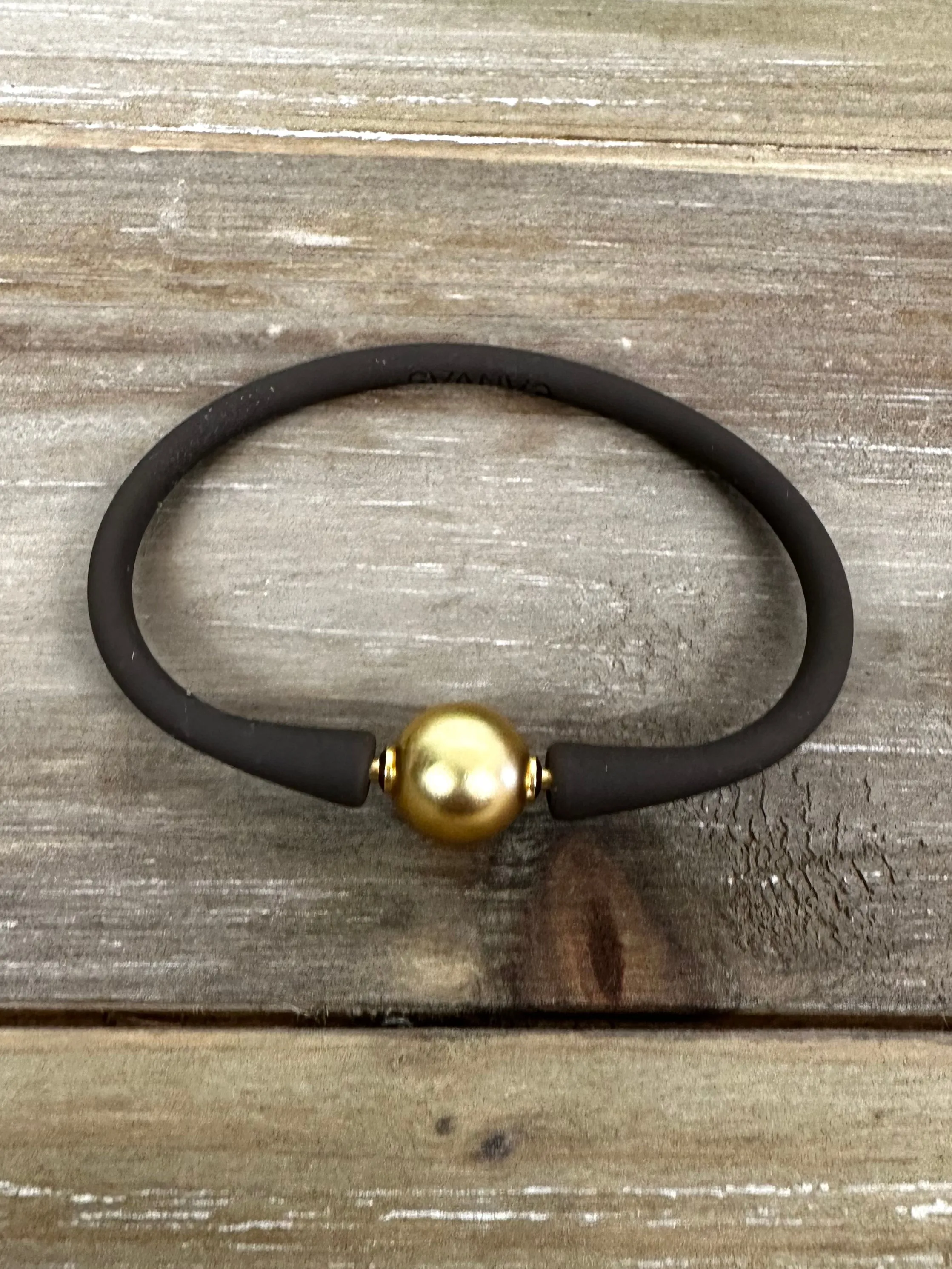 Bali Gold Beaded Silicone Bracelets