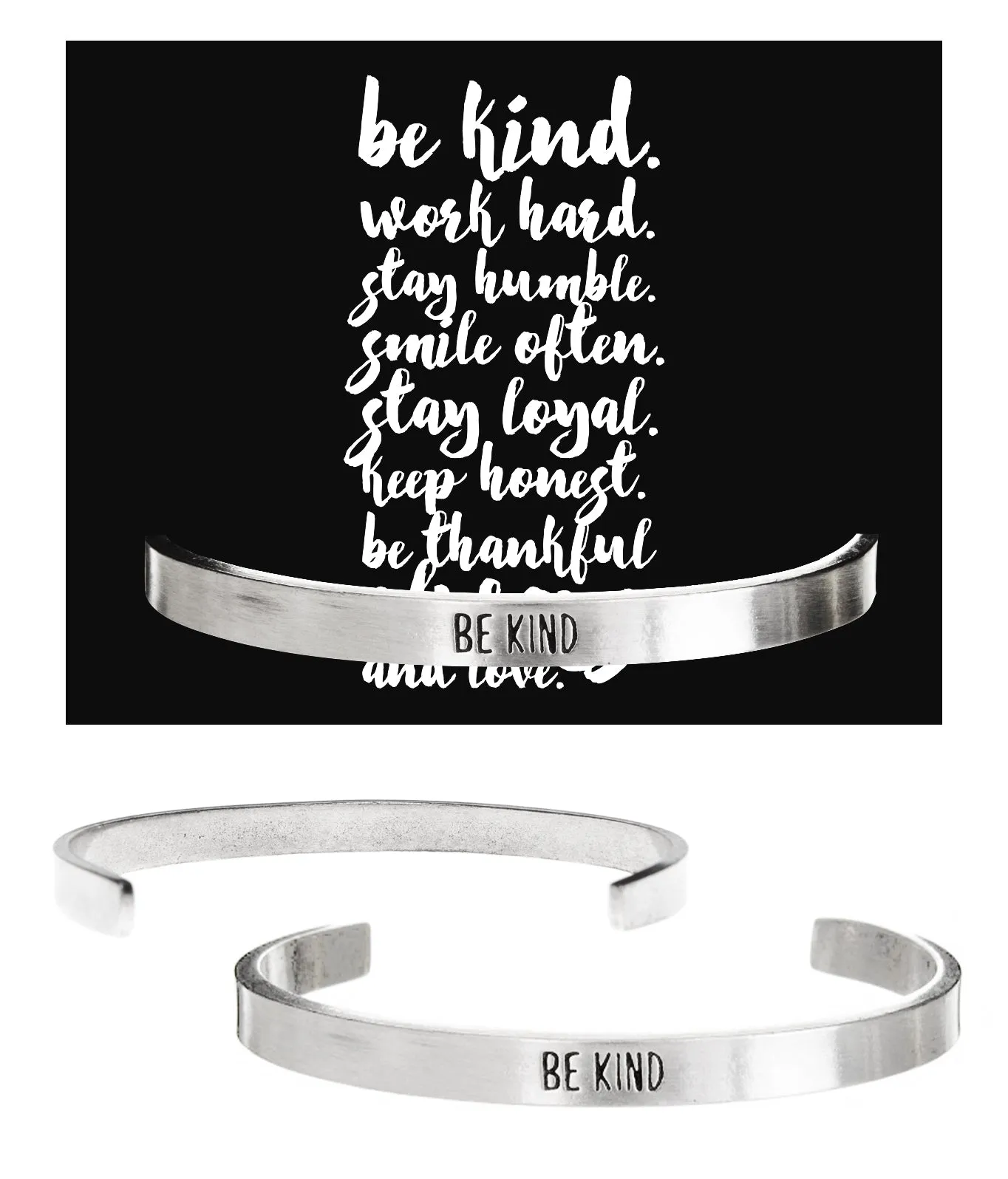 Be Kind Quotable Cuff Bracelet