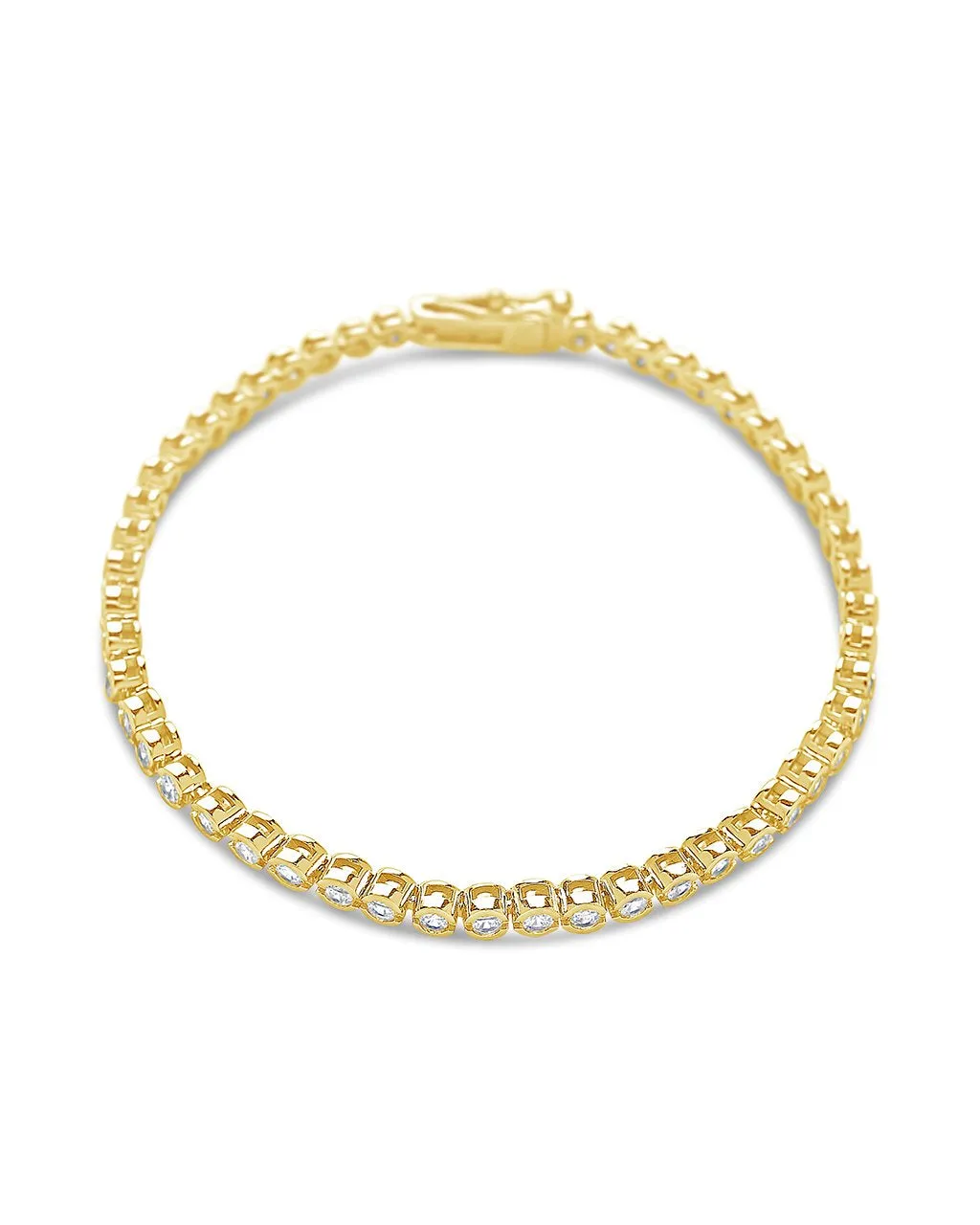 Bezel CZ Tennis Bracelet