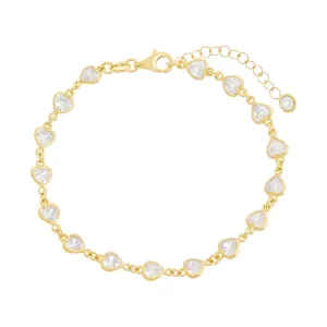 Bezel Heart Bracelet