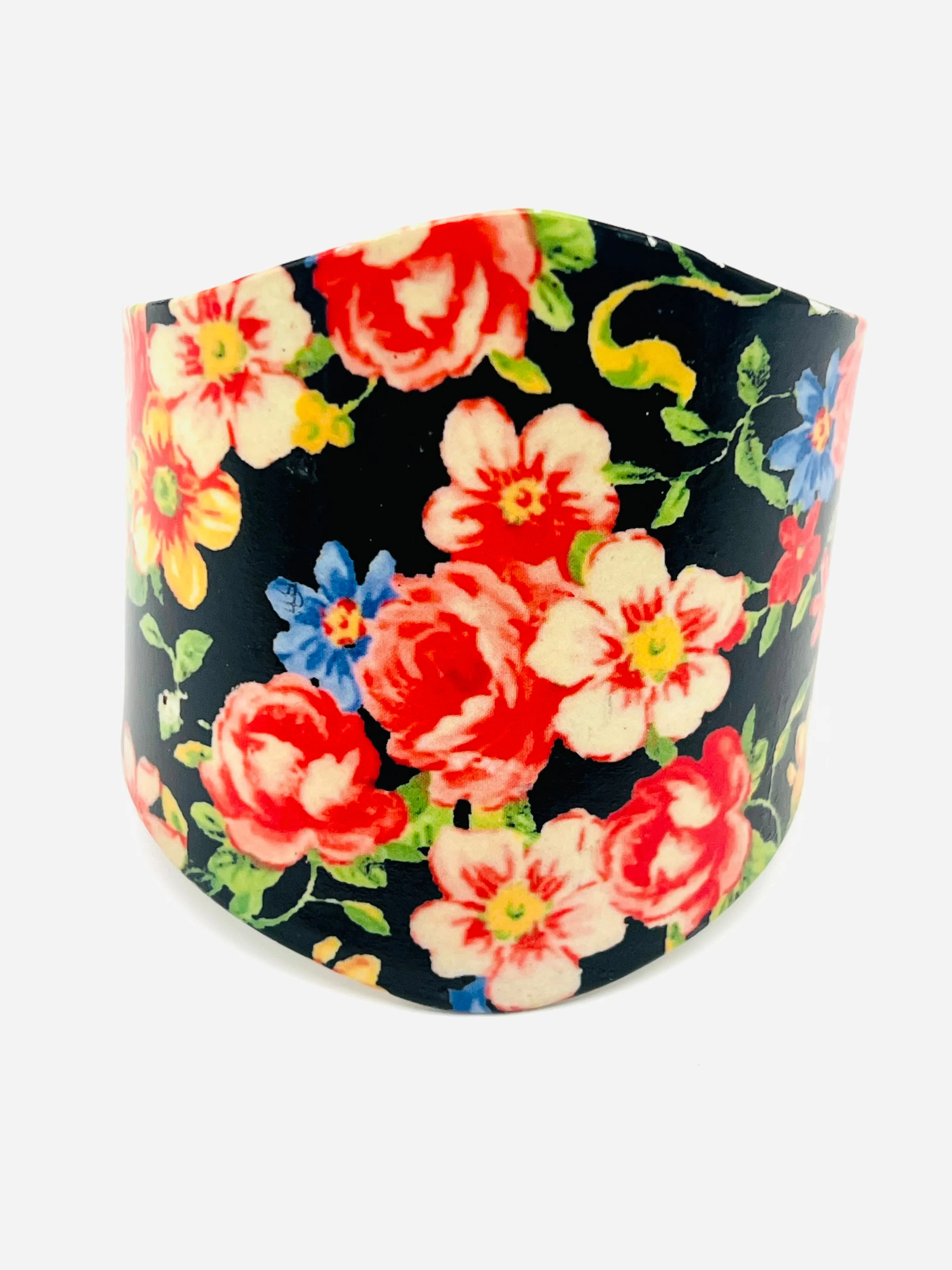 Black Floral Cuff Bracelet-Buy One Gift One