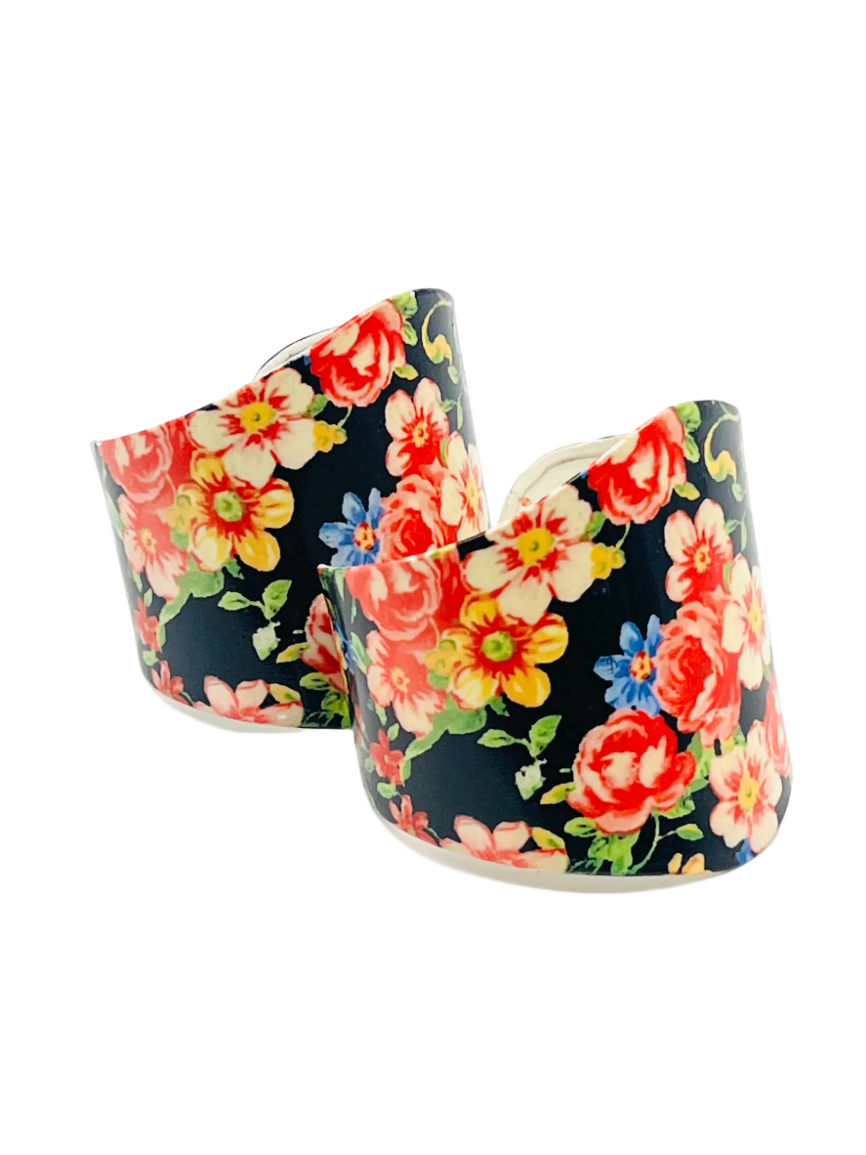 Black Floral Cuff Bracelet-Buy One Gift One