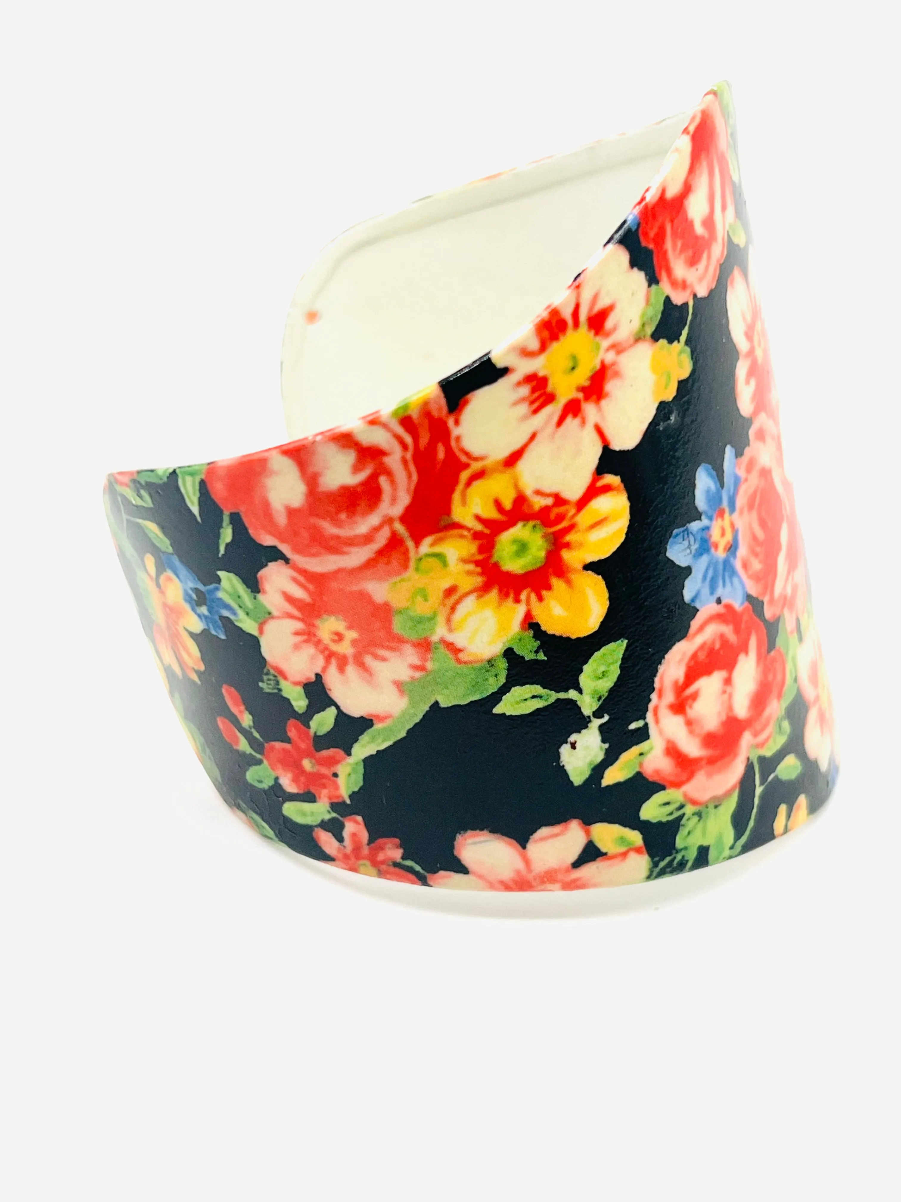 Black Floral Cuff Bracelet-Buy One Gift One