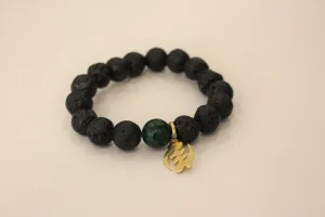 Black Lava Adinkra Bracelet