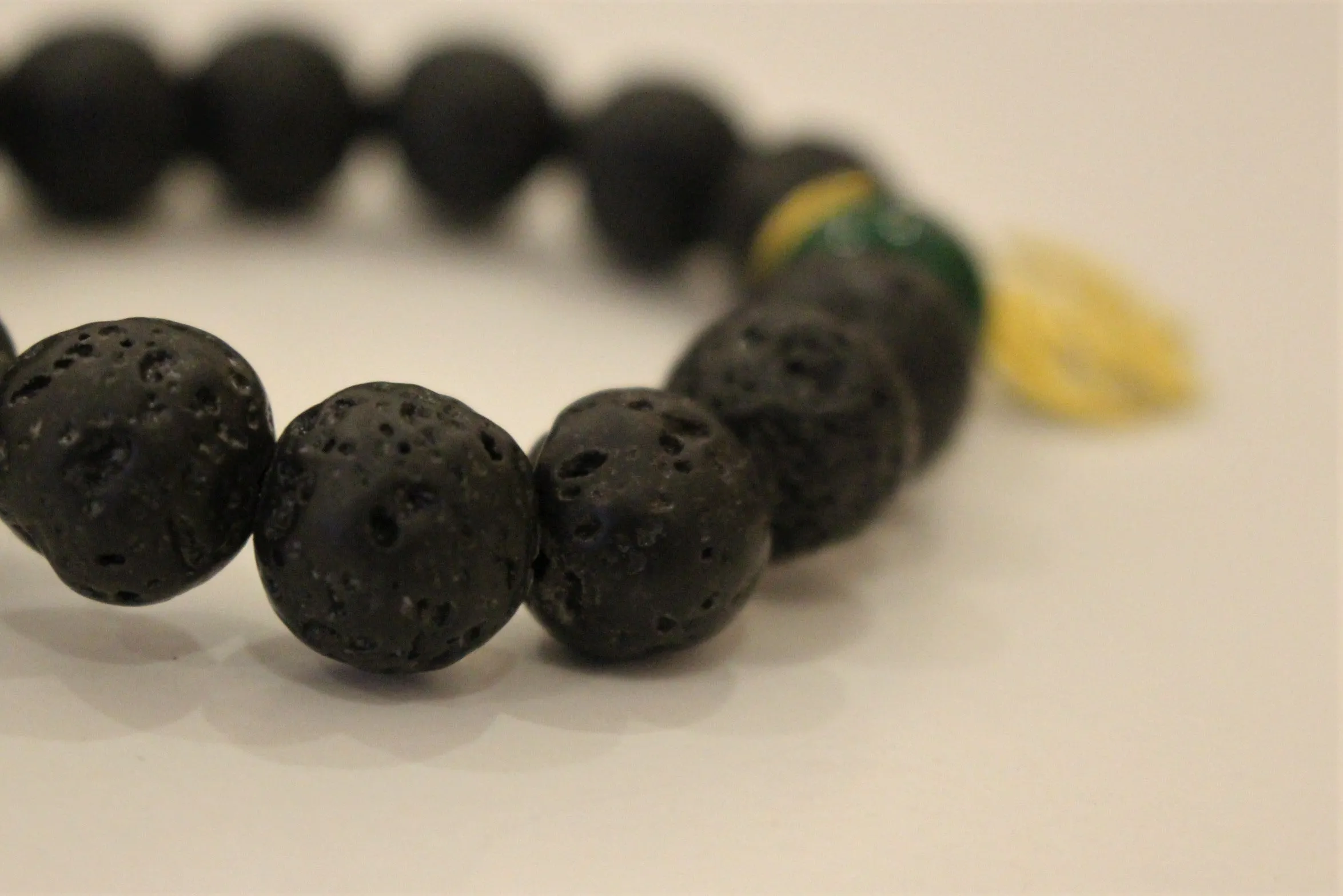 Black Lava Adinkra Bracelet