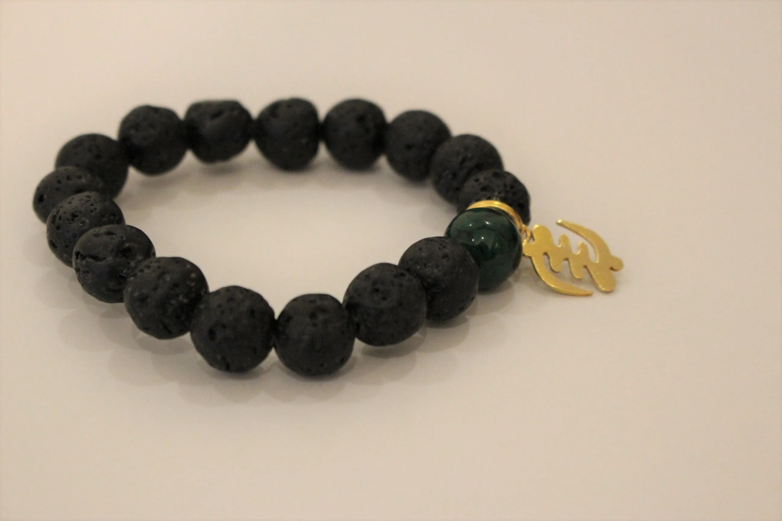 Black Lava Adinkra Bracelet
