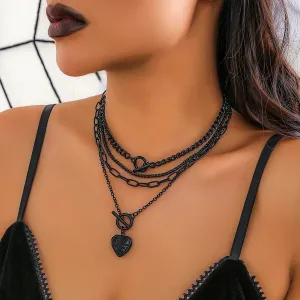 Black Multi-Layered Necklaces