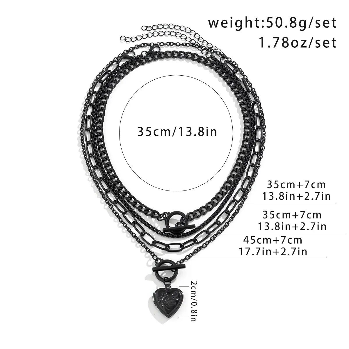 Black Multi-Layered Necklaces