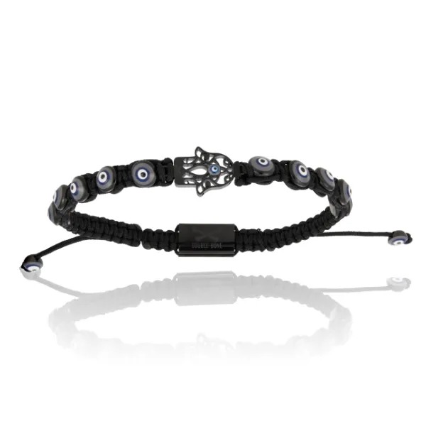 Black Nylon Bracelets with Black PVD Gift Idea for him