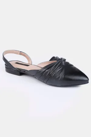 Black Pointed Toe Solid Flat - ZCandice
