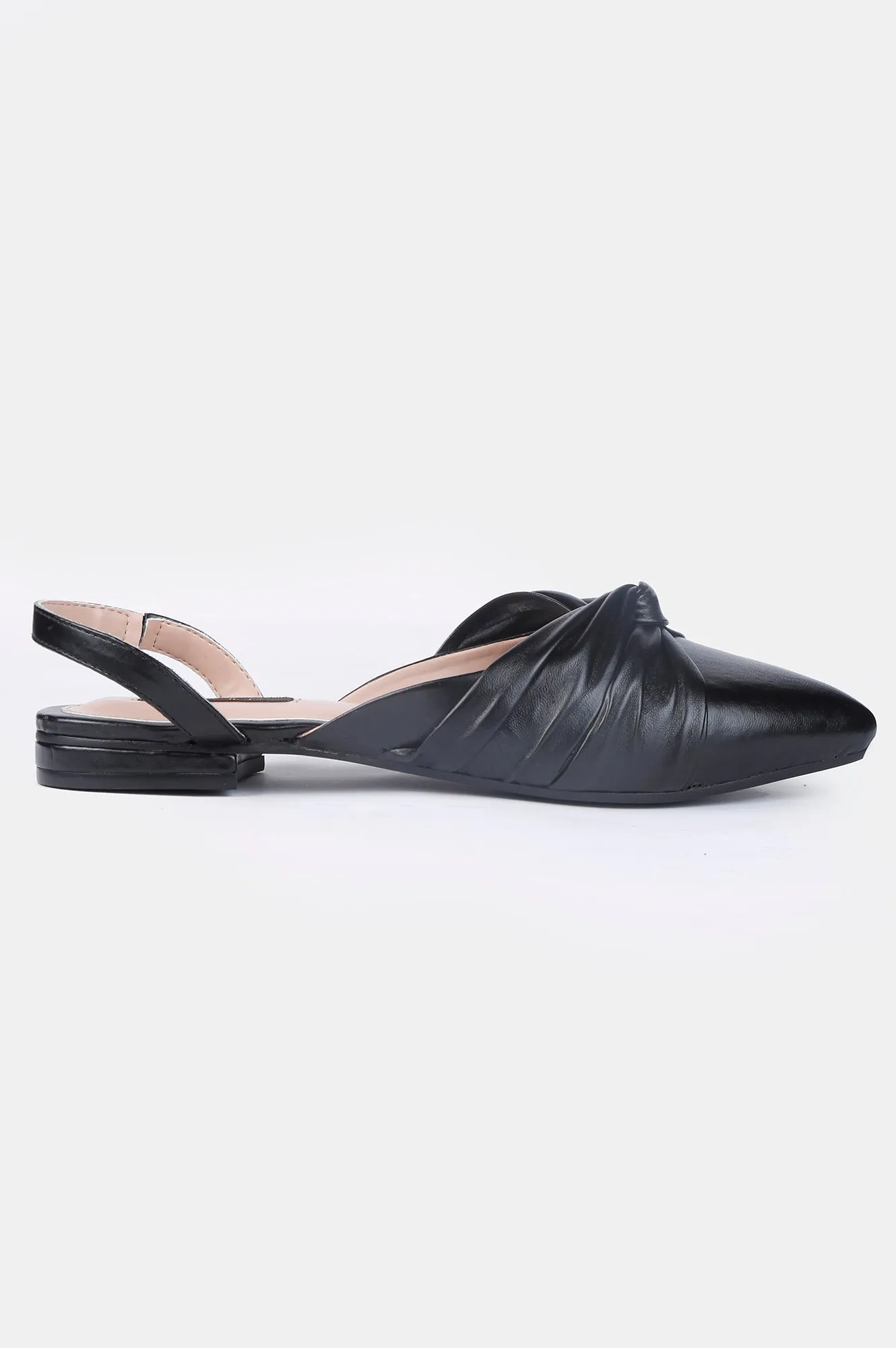 Black Pointed Toe Solid Flat - ZCandice