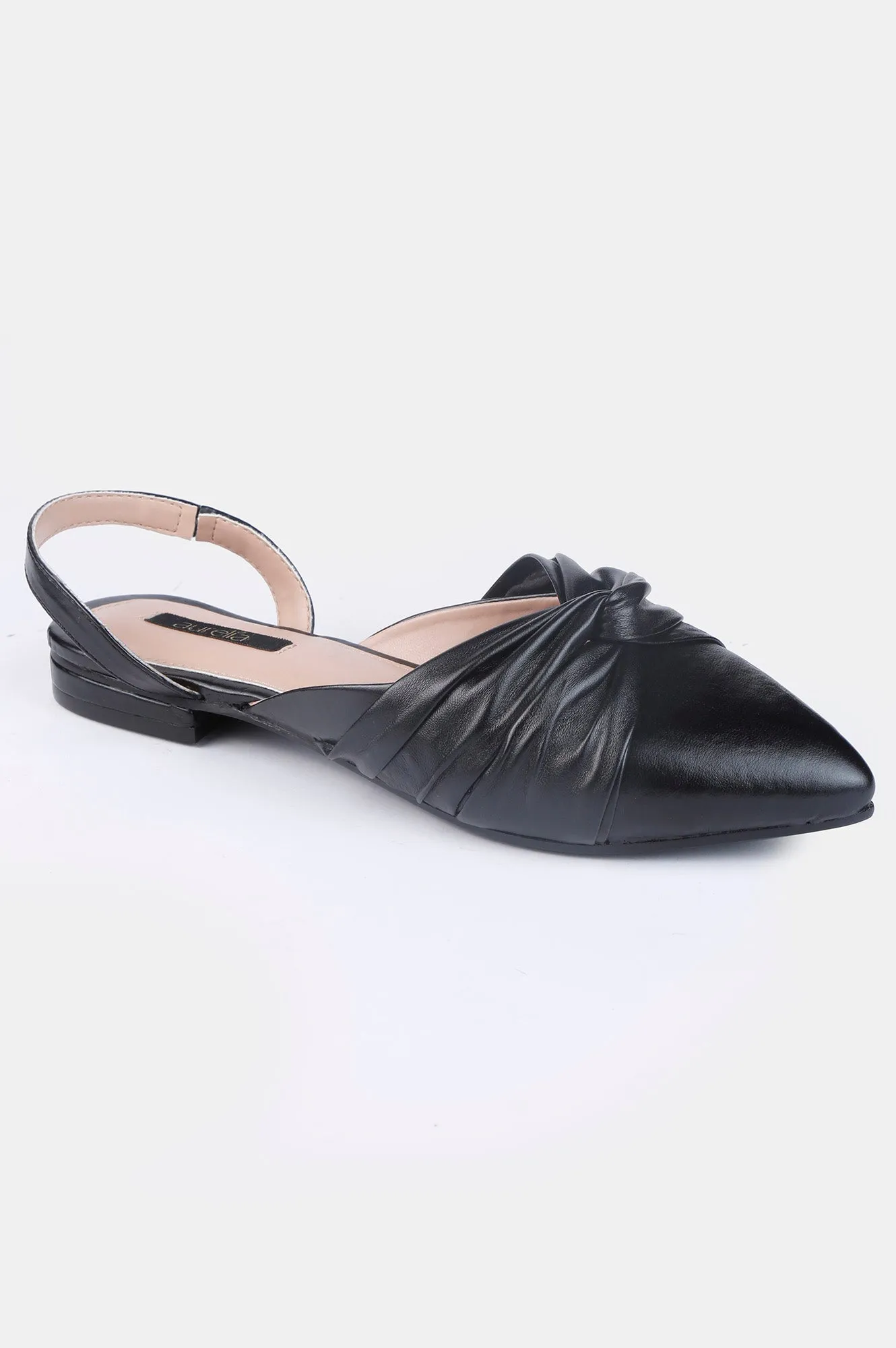 Black Pointed Toe Solid Flat - ZCandice