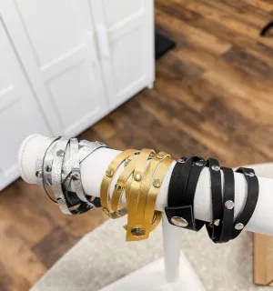 Blaze Leather Wrap Bracelets