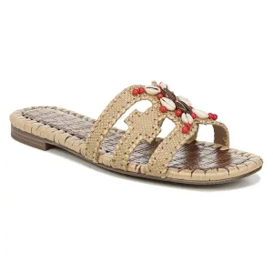 Bradie Beaded Raffia Slide Sandals
