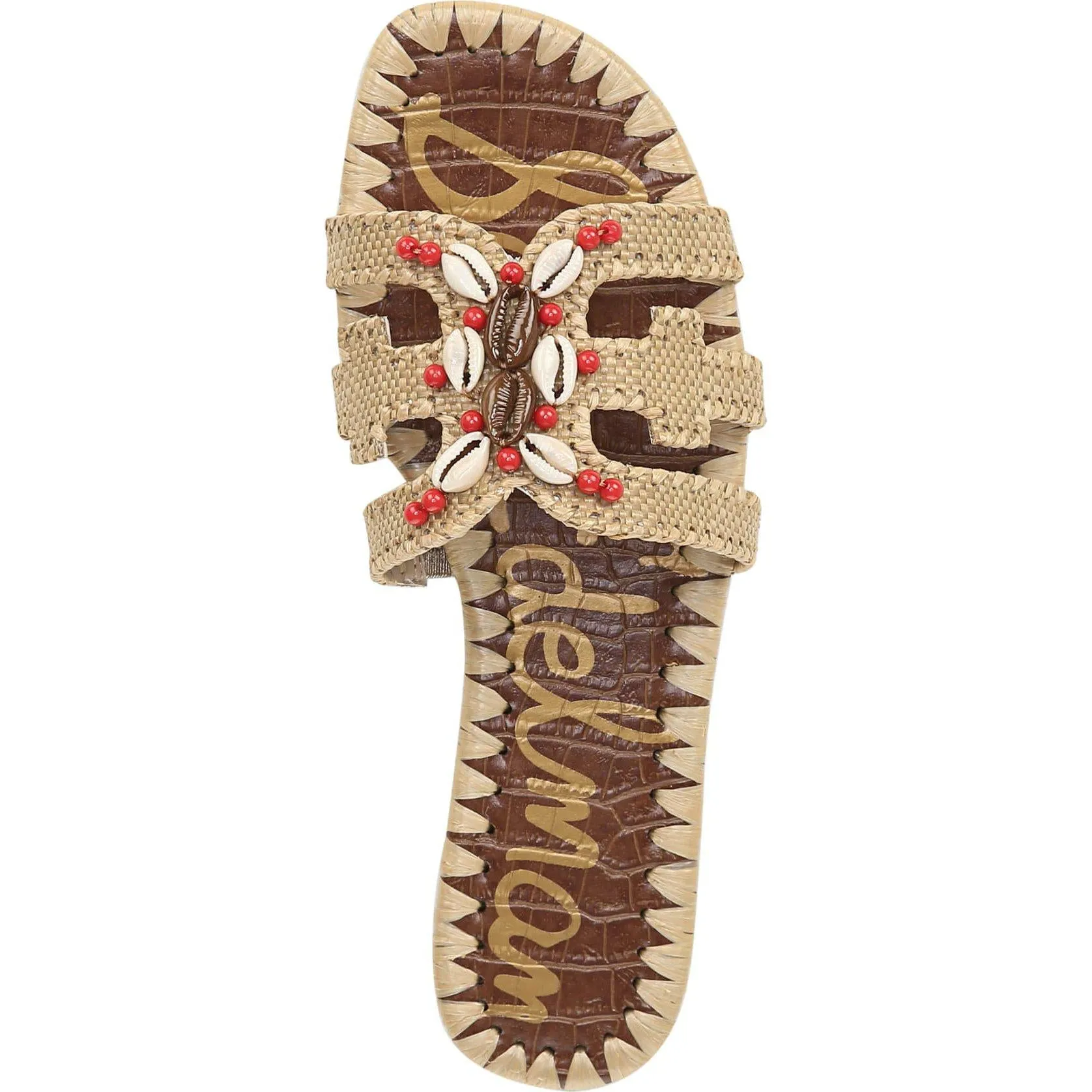 Bradie Beaded Raffia Slide Sandals