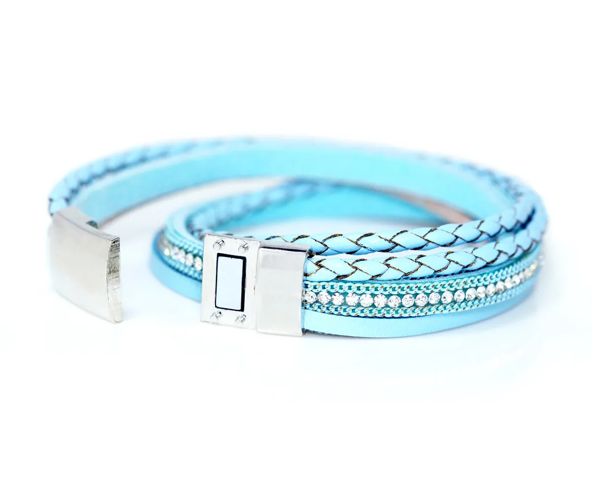 Braided Blue Sparkly Bracelet