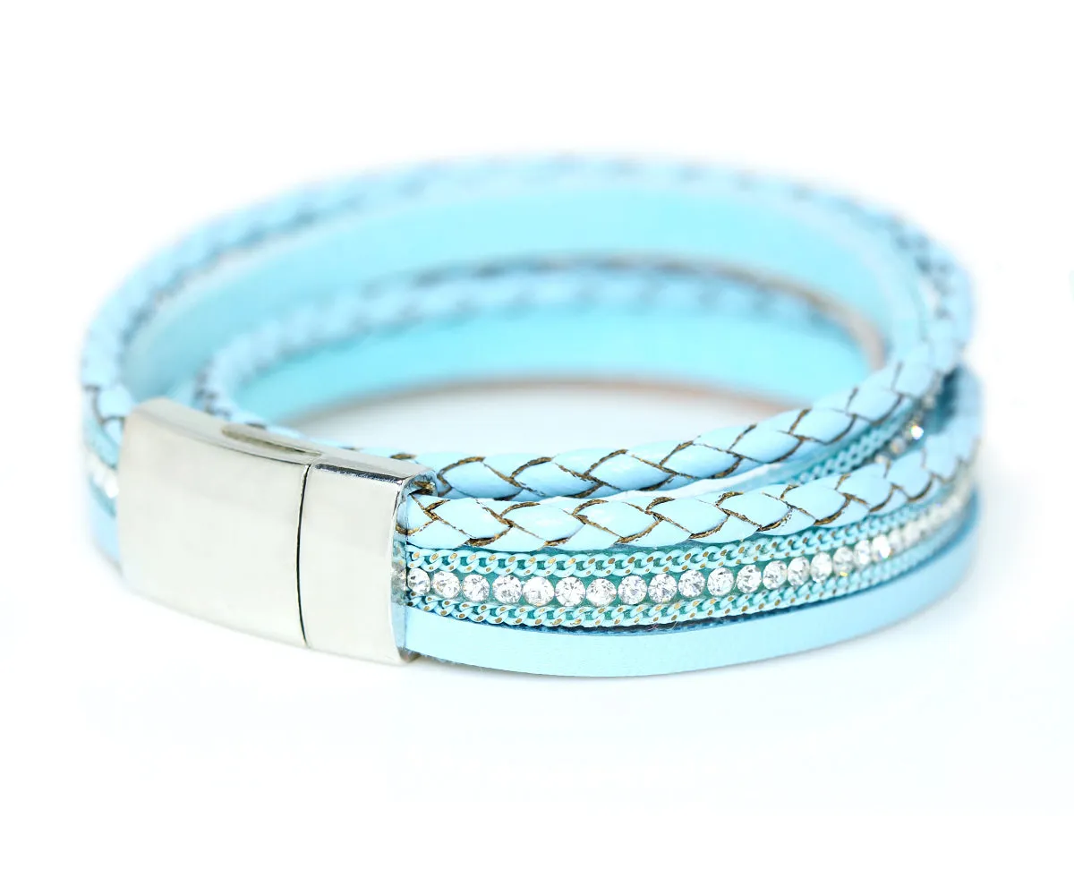 Braided Blue Sparkly Bracelet