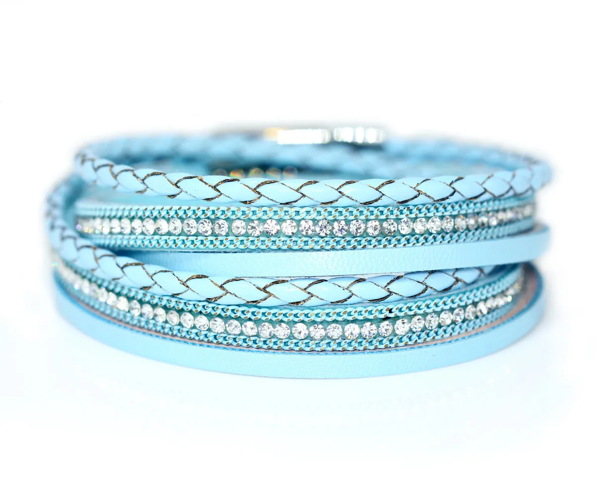 Braided Blue Sparkly Bracelet