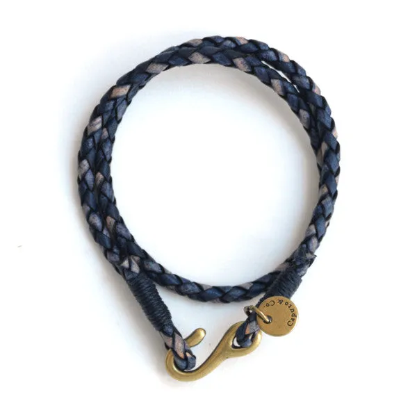 Braided Leather Double Wrap Bracelet