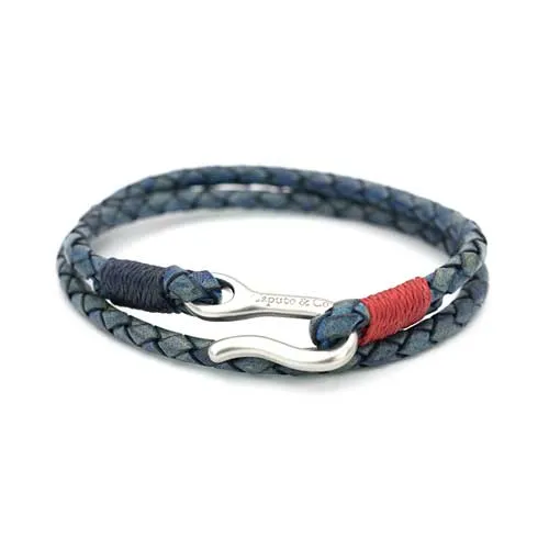 Braided Leather Double Wrap Bracelet