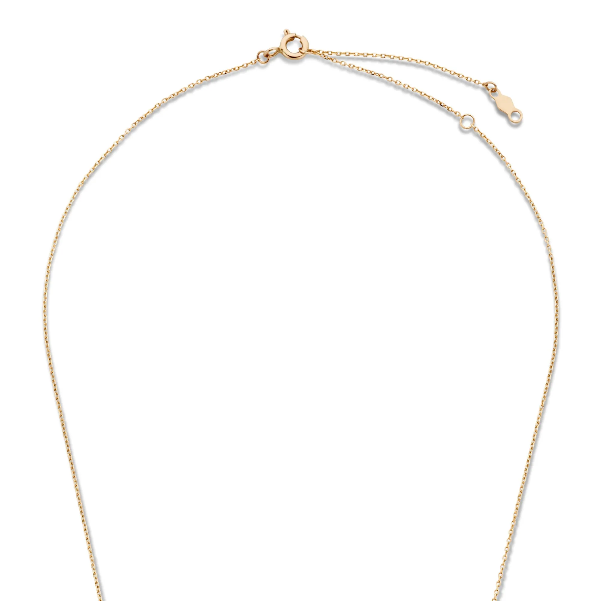 Cadeau d'Isabel 14 karat rose gold cube charm with heart and rose gold necklace gift set
