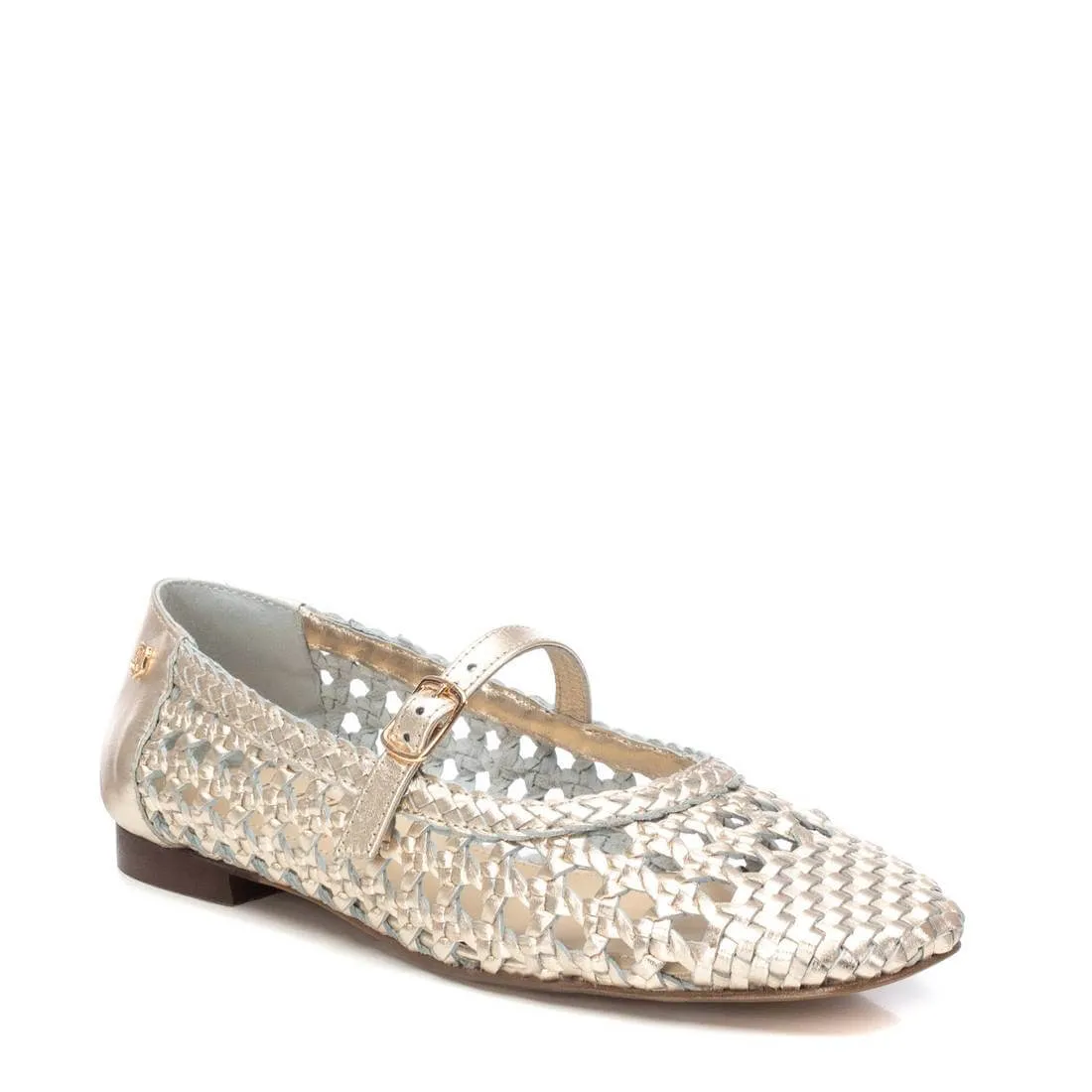 Carmela Gold Woven Leather Pumps