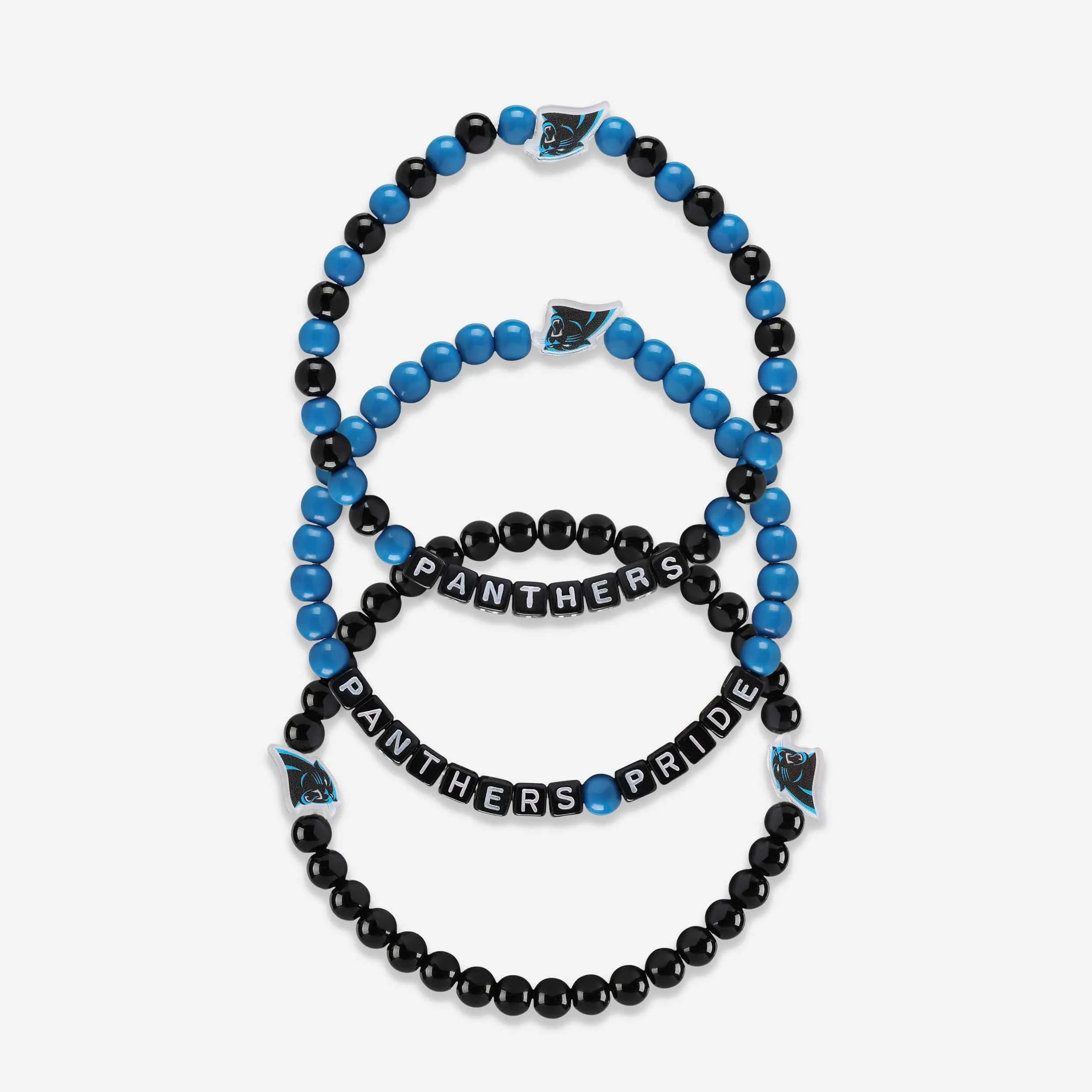 Carolina Panthers 3 Pack Beaded Friendship Bracelet