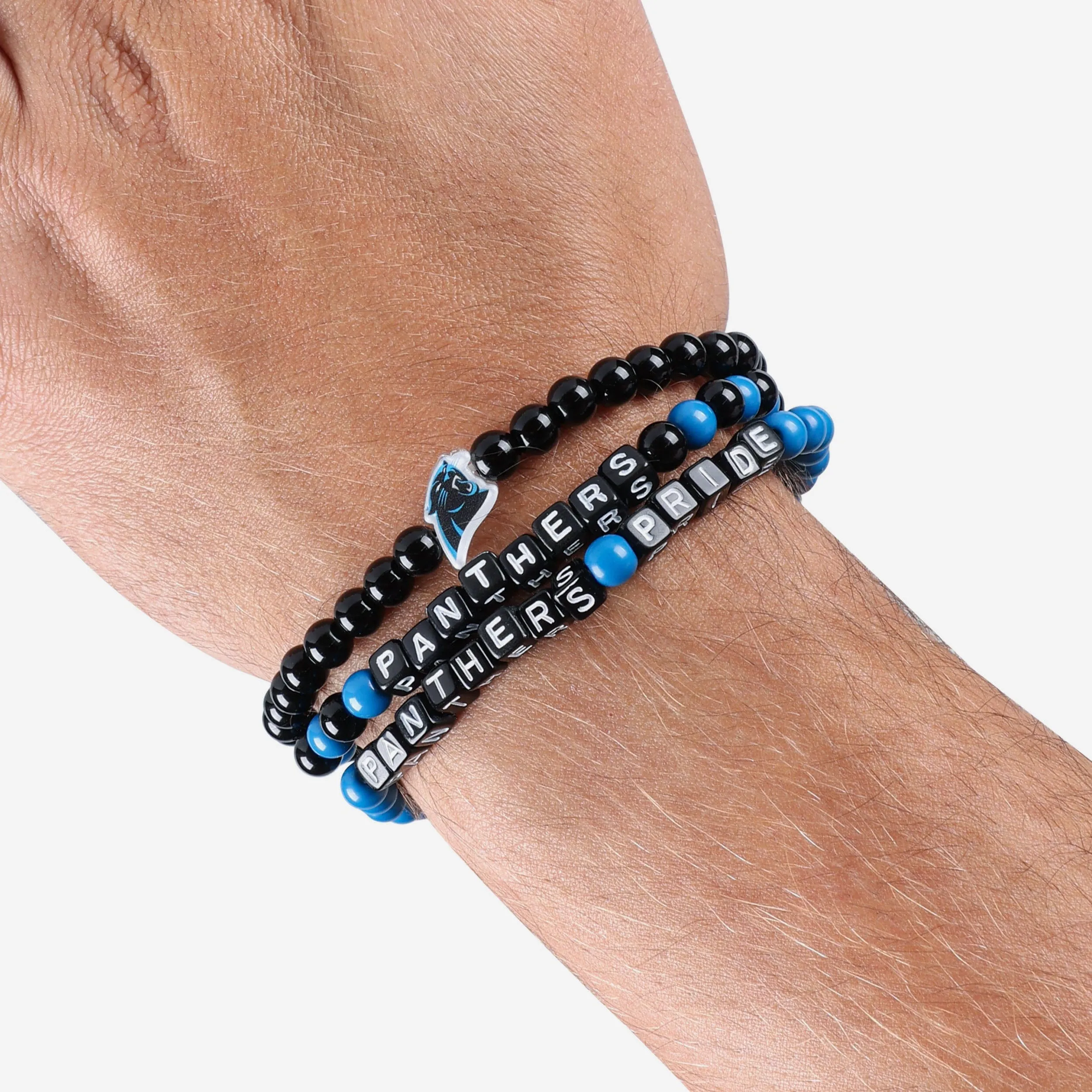 Carolina Panthers 3 Pack Beaded Friendship Bracelet