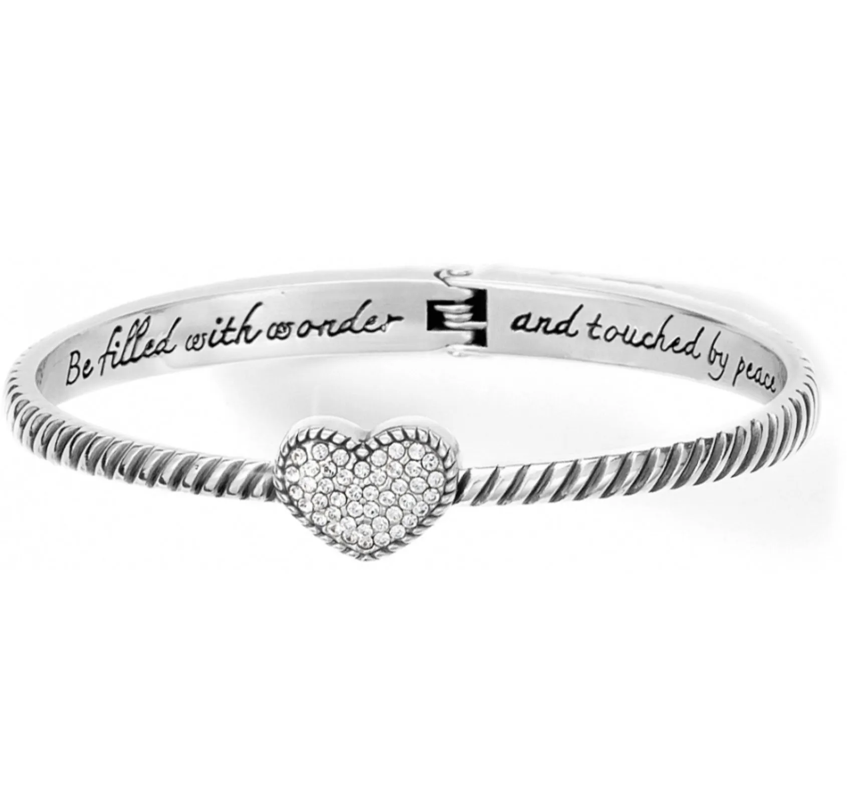 Celestial Heart Hinged Bangle